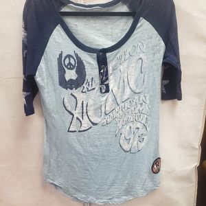 Afflcition burn out 3/4 sleeve